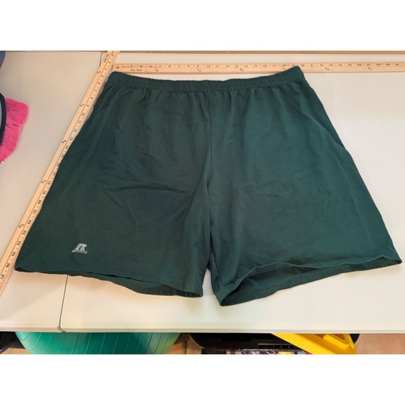 Russell Athletic Other - Russell Athletic Mens 3XL Green Cotton Jersey Shorts Drawstring Pockets Athletic